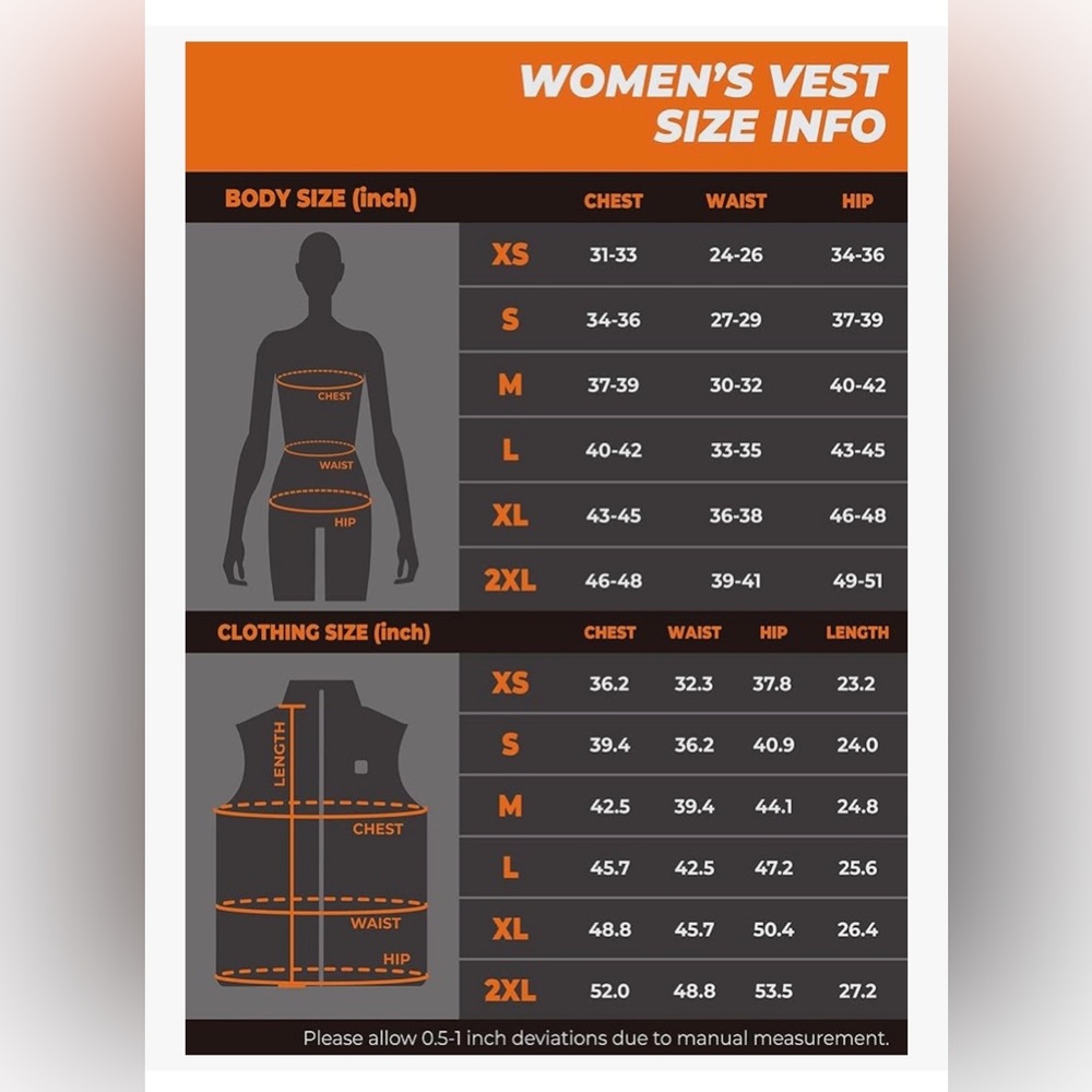 ororo Women’s heated vest. Never worn. Battery brand new. - Picture 8 of 9